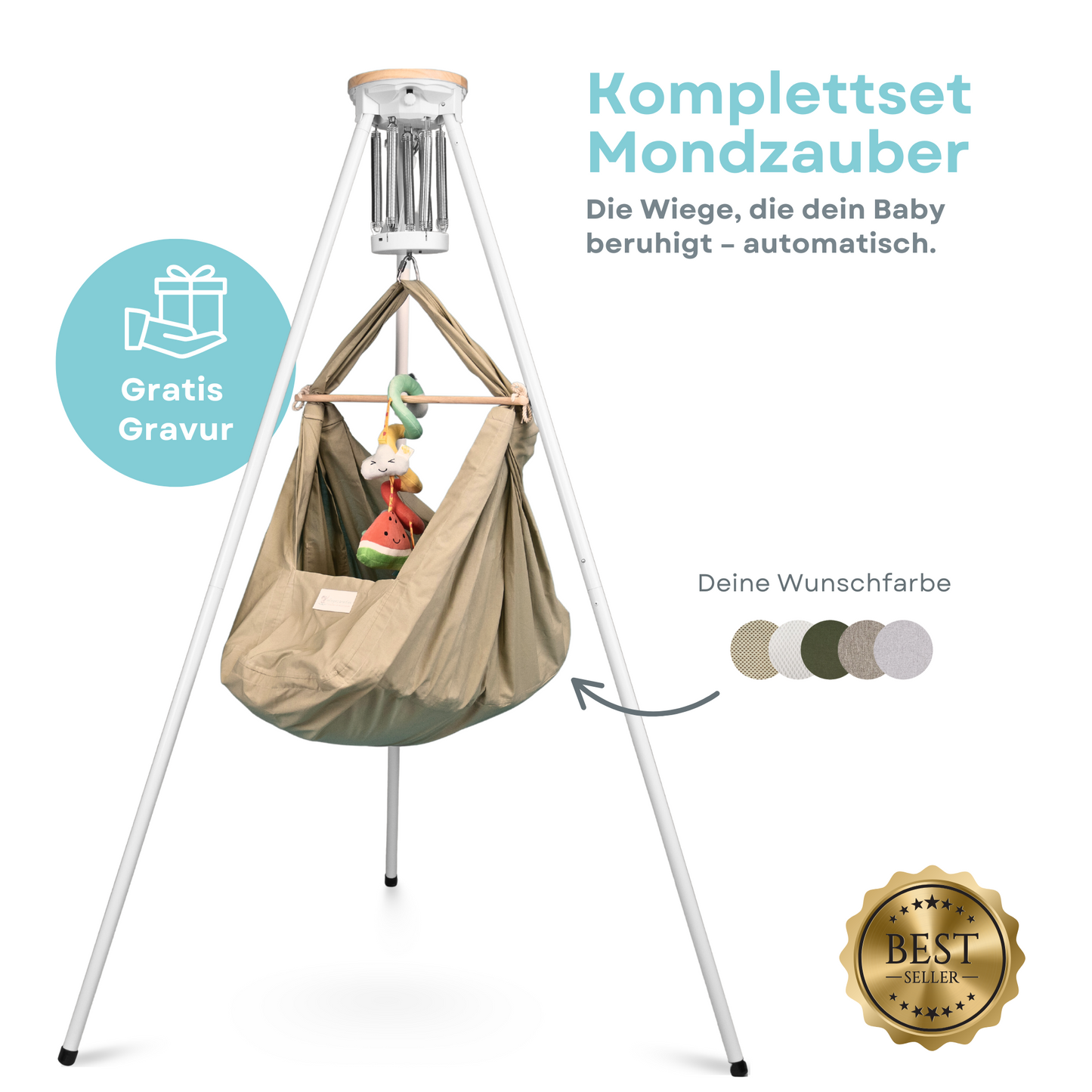 Federwiege mit Motor & Gestell - Mondzauber