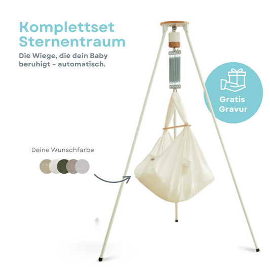 Federwiege mit Motor & Gestell  - Sternentraum