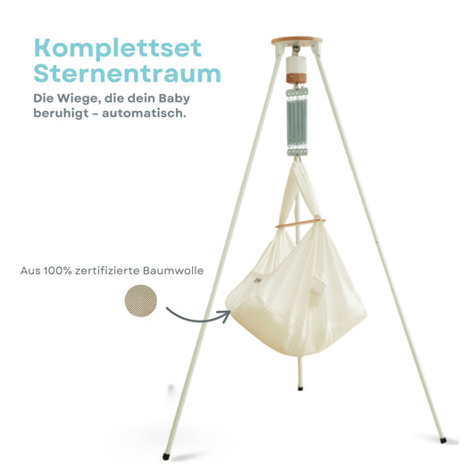 Federwiege mit Motor & Gestell  - Sternentraum